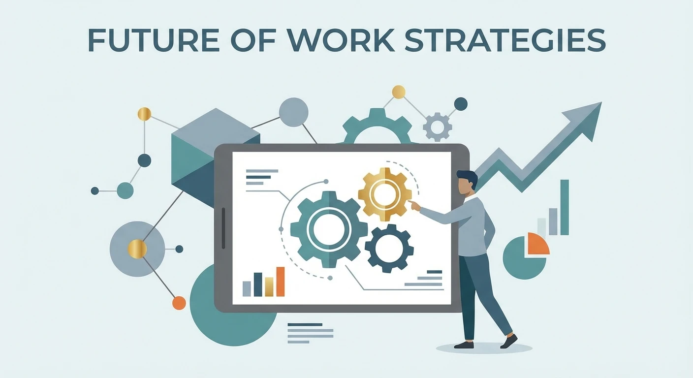 GPT‑5.2 Temperature Settings: Practical Guide for Enterprise AI 6 Business professional adjusting cogwheels on a giant tablet, symbolising GPT‑5.2 temperature tuning for future AI work strategies in Australia