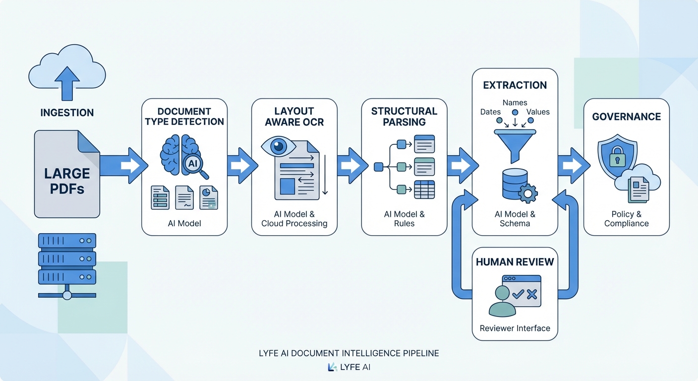 AI Document Intelligence for Large PDFs in Australia 5 Mid Article - explaining the pipeline architecture